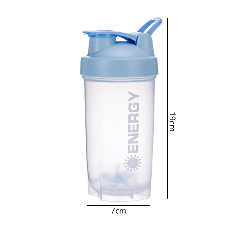Cupa de proteine pentru shake, recipient sport portabil din plastic, rezistent la temperaturi înalte și la căderi, material alimentar, capacitate mare.