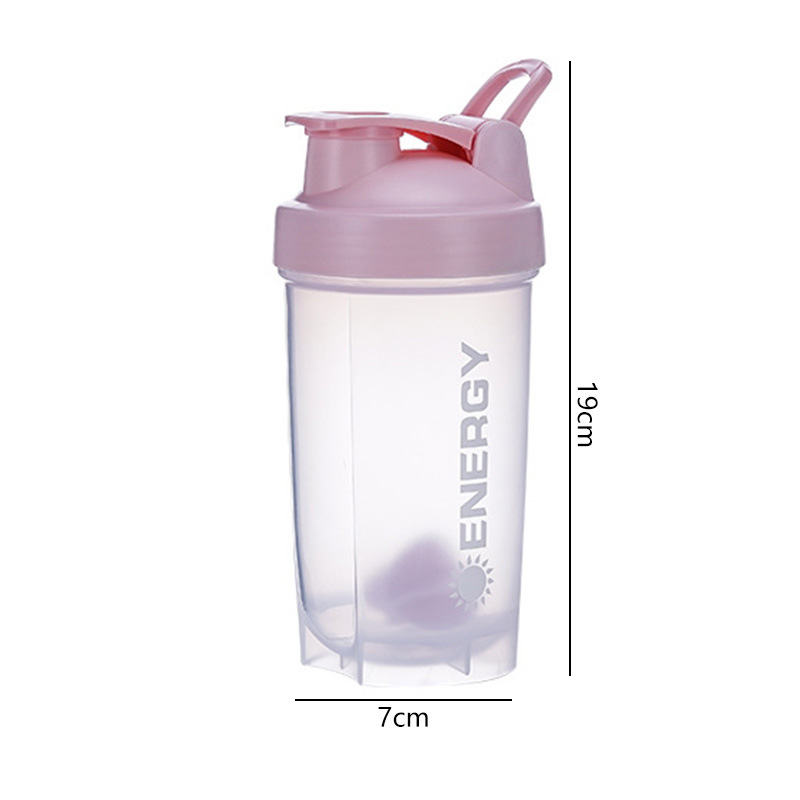 Cupa de proteine pentru shake, recipient sport portabil din plastic, rezistent la temperaturi înalte și la căderi, material alimentar, capacitate mare.