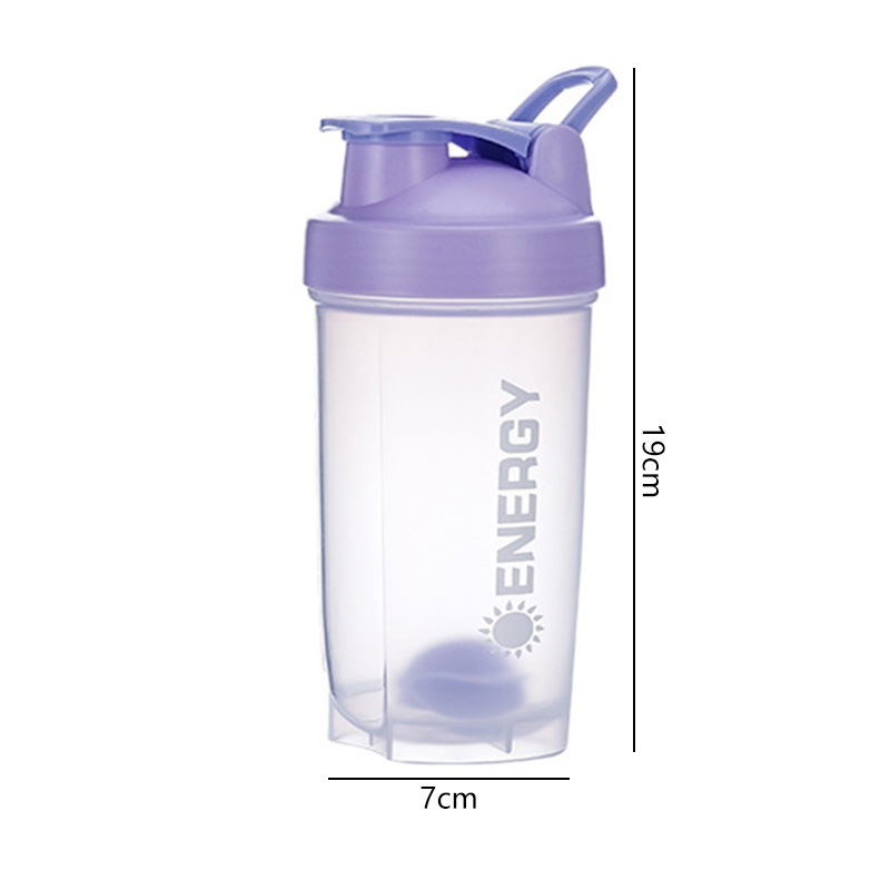 Cupa de proteine pentru shake, recipient sport portabil din plastic, rezistent la temperaturi înalte și la căderi, material alimentar, capacitate mare.