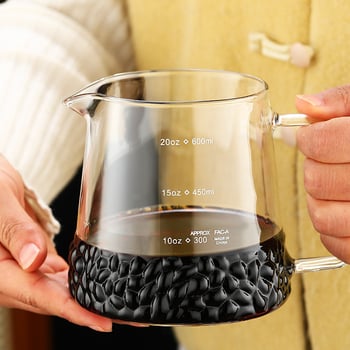 Set filtru de cafea din sticlă cu pot de picurare, scară de măsurare și suport