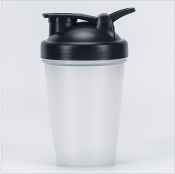 Shaker portabil pentru proteine, 400 ml, cu scară de măsurare, sticlă sport, logo personalizat cadou