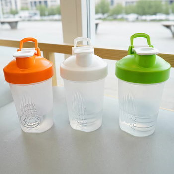 Shaker portabil pentru proteine, 400 ml, cu scară de măsurare, sticlă sport, logo personalizat cadou