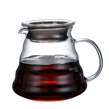 Set pour-over din sticlă borosilicată de înaltă calitate, cu siglă, design nor, filtru cafea americană