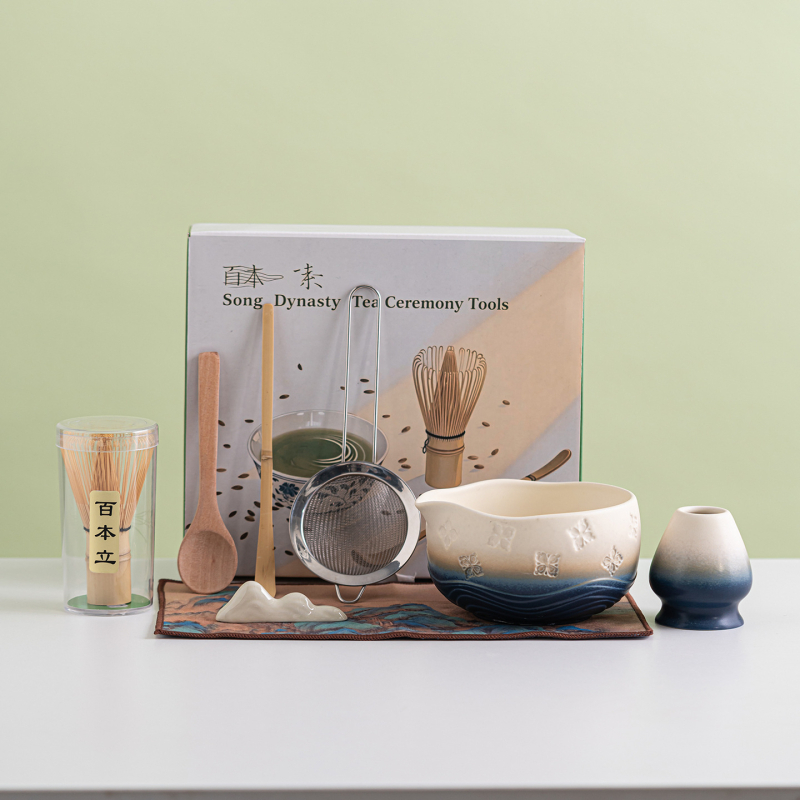 Ceașcă de matcha cu model diamantat și gură de turnare, unelte ceramice pentru ceai, set matcha