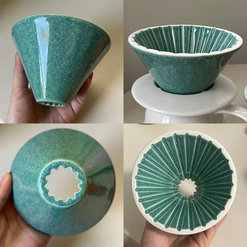Cana ceramică de filtru pentru cafea, în formă de V, cu 62 filtre de hârtie pentru picurare