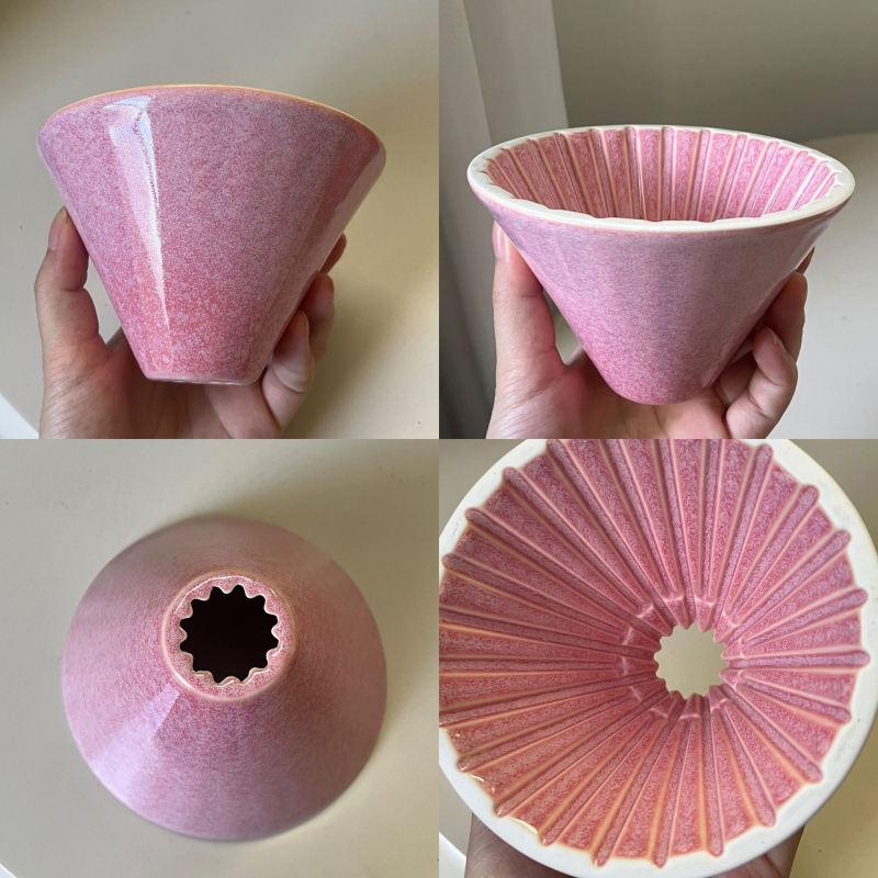 Cana ceramică de filtru pentru cafea, în formă de V, cu 62 filtre de hârtie pentru picurare