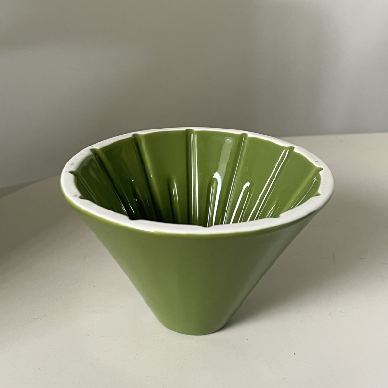 Cana ceramică de filtru pentru cafea, în formă de V, cu 62 filtre de hârtie pentru picurare