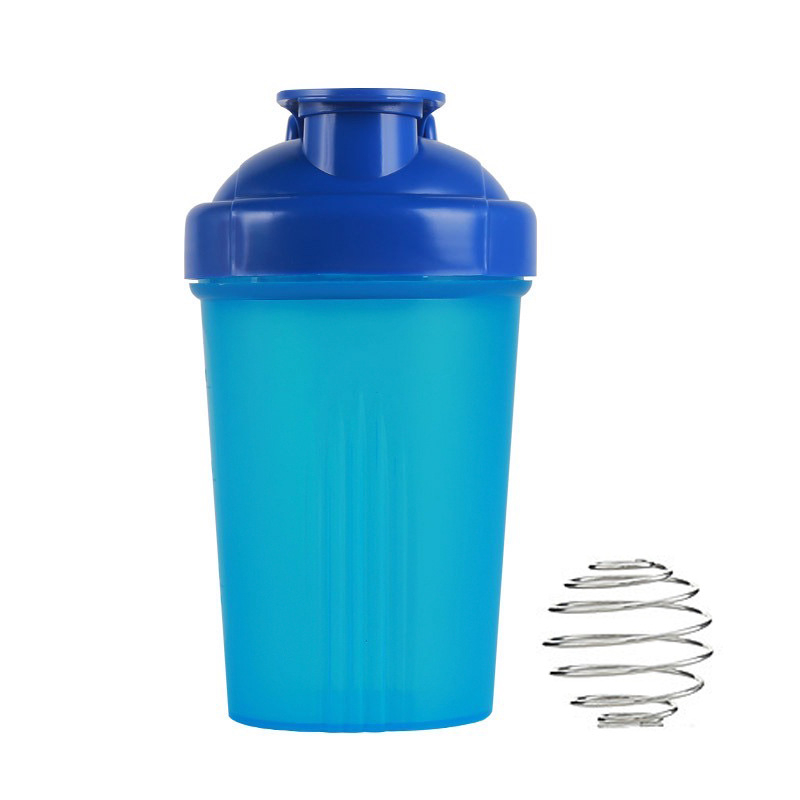 Pahar shaker portabil din plastic, capac flip-top, 400 ml, capacitate mare pentru fitness