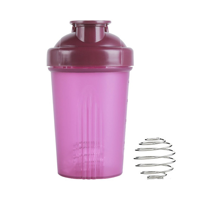 Pahar shaker portabil din plastic, capac flip-top, 400 ml, capacitate mare pentru fitness