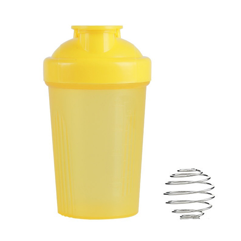 Pahar shaker portabil din plastic, capac flip-top, 400 ml, capacitate mare pentru fitness