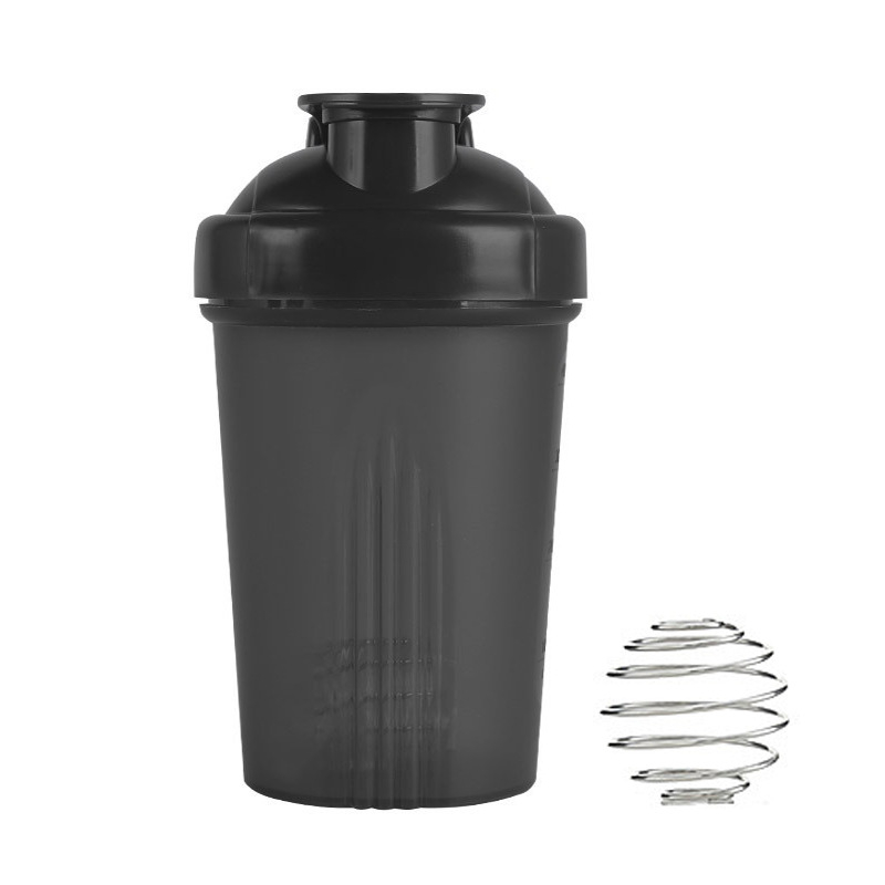 Pahar shaker portabil din plastic, capac flip-top, 400 ml, capacitate mare pentru fitness
