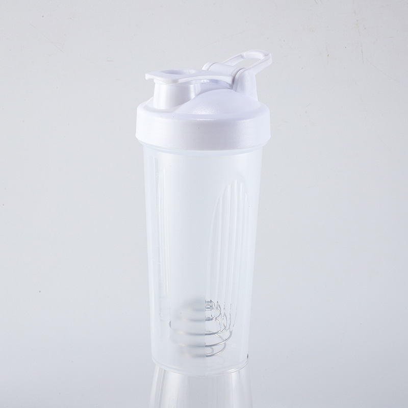 Recipient shaker din plastic, 600 ml, pentru pudră de proteine și shake-uri, etanș, logo personalizat
