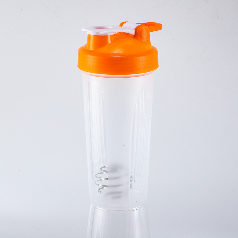 Recipient shaker din plastic, 600 ml, pentru pudră de proteine și shake-uri, etanș, logo personalizat