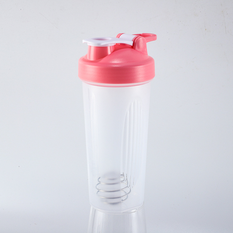 Recipient shaker din plastic, 600 ml, pentru pudră de proteine și shake-uri, etanș, logo personalizat