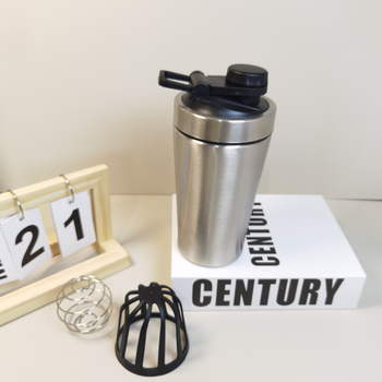 Cupe shaker pentru proteine din oțel inoxidabil 304, 500 ml, design cu un singur perete, termos pentru sport în aer liber