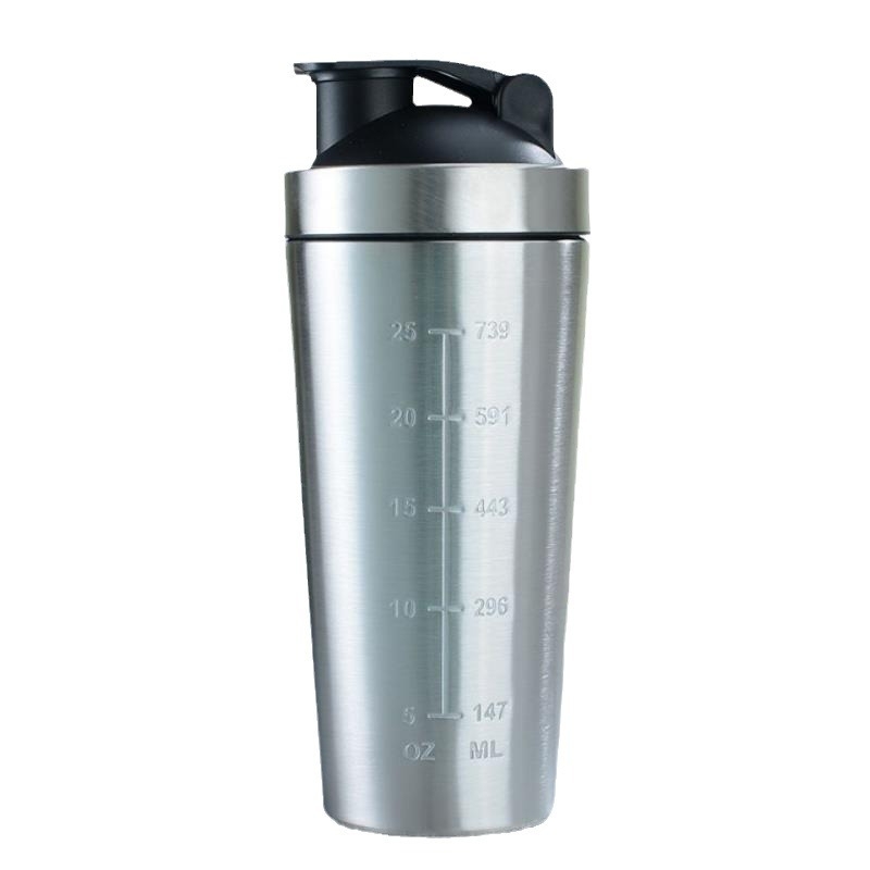 Cupe shaker pentru proteine din oțel inoxidabil 304, 500 ml, design cu un singur perete, termos pentru sport în aer liber