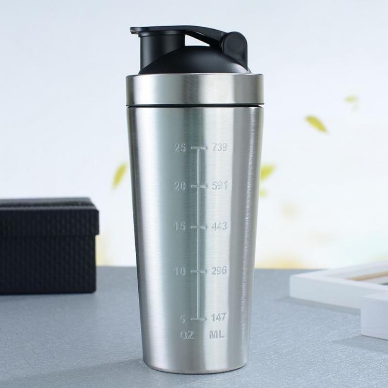 Cupe shaker pentru proteine din oțel inoxidabil 304, 500 ml, design cu un singur perete, termos pentru sport în aer liber