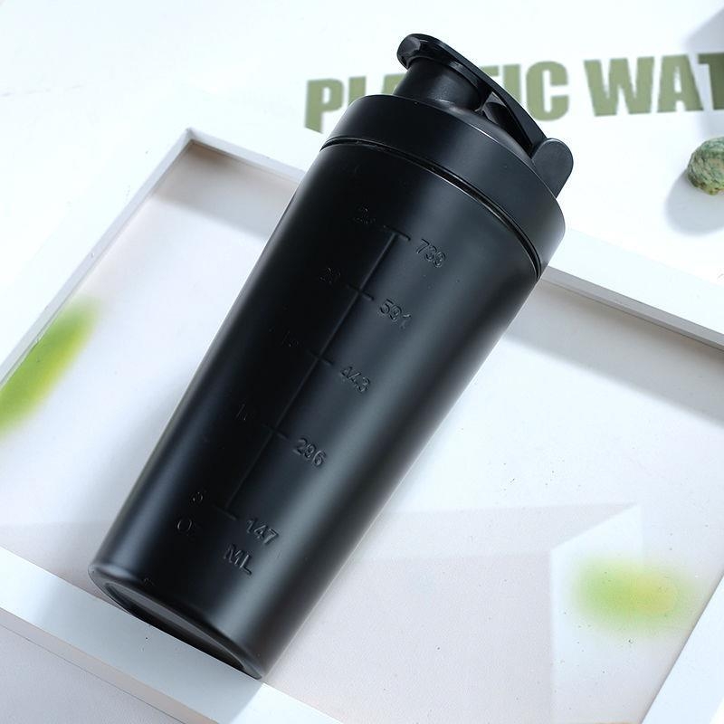 Cupe shaker pentru proteine din oțel inoxidabil 304, 500 ml, design cu un singur perete, termos pentru sport în aer liber
