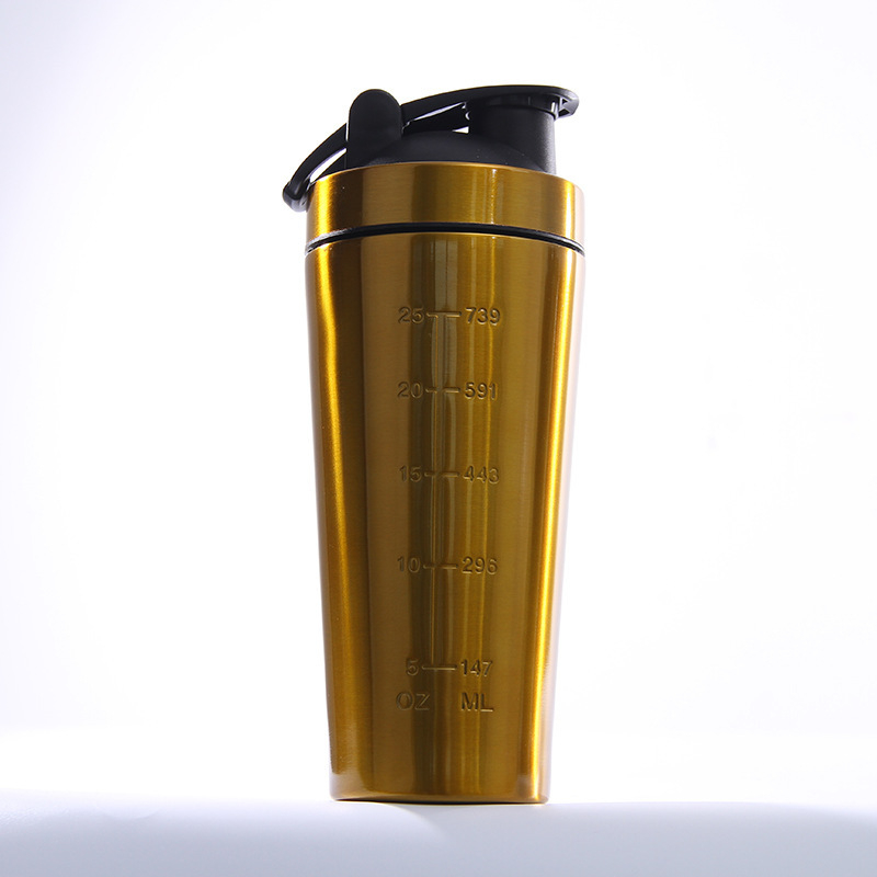 Cupe shaker pentru proteine din oțel inoxidabil 304, 500 ml, design cu un singur perete, termos pentru sport în aer liber