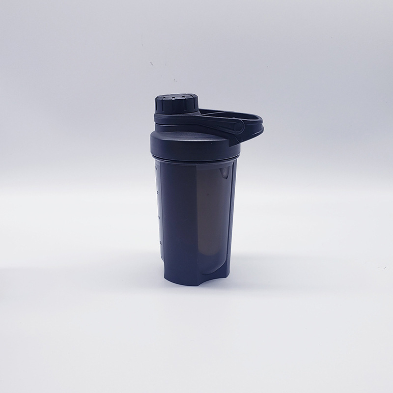 Sticlă shaker cu capac filetat, bidon plastic pentru sport cu logo personalizat, potrivit pentru pudră de proteine