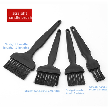 Set de peri anti-statice pentru curățare: perie cu păr rigid, perie din cupru, perie cu mâner manivelă, perie în formă de U și perie pentru reparații/curățare PCB, cu mâner drept rotund