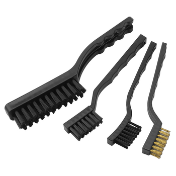 Set de peri anti-statice pentru curățare: perie cu păr rigid, perie din cupru, perie cu mâner manivelă, perie în formă de U și perie pentru reparații/curățare PCB, cu mâner drept rotund
