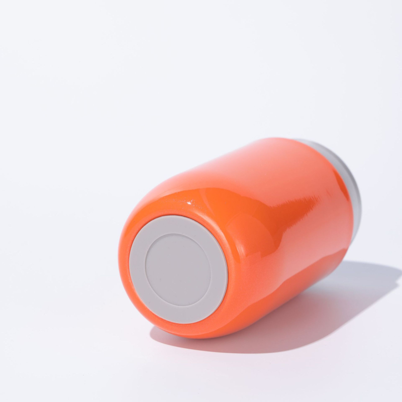 Cană izolată cu capac în formă de urechi de pisică, pereți dubli din oțel inoxidabil 304, compactă pentru birou, design minimalist