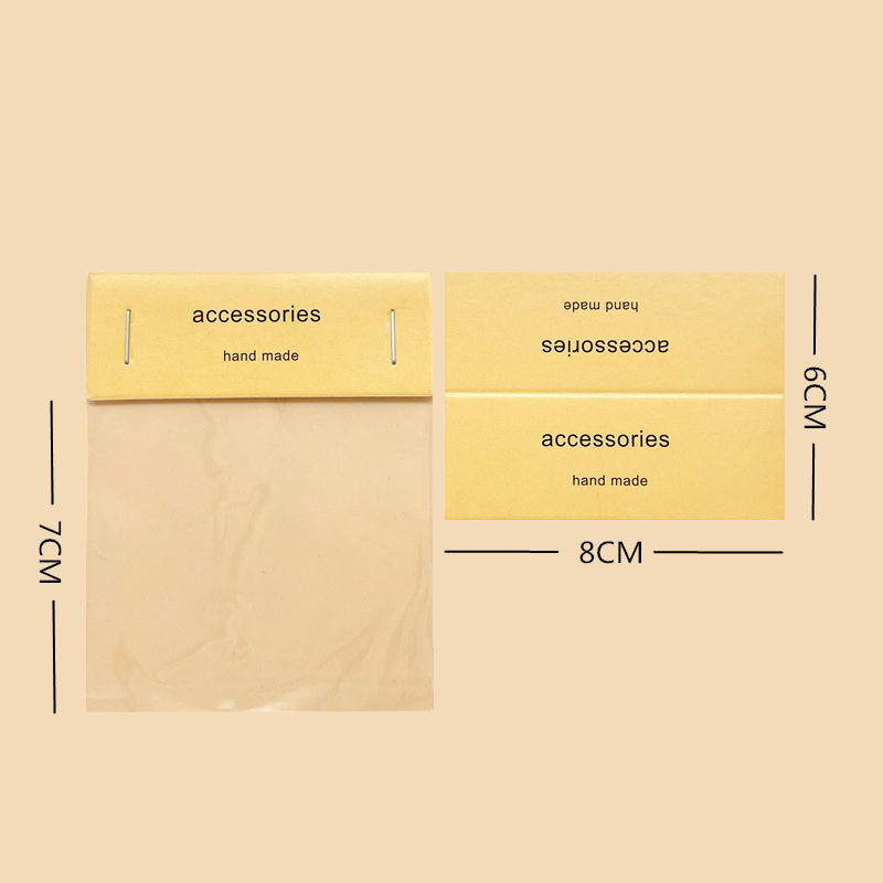 Carte pliabilă din carton pentru ambalarea bijuteriilor – etichetă pentru accesorii de păr, breloc DIY cu elastic, accesorii pentru păr