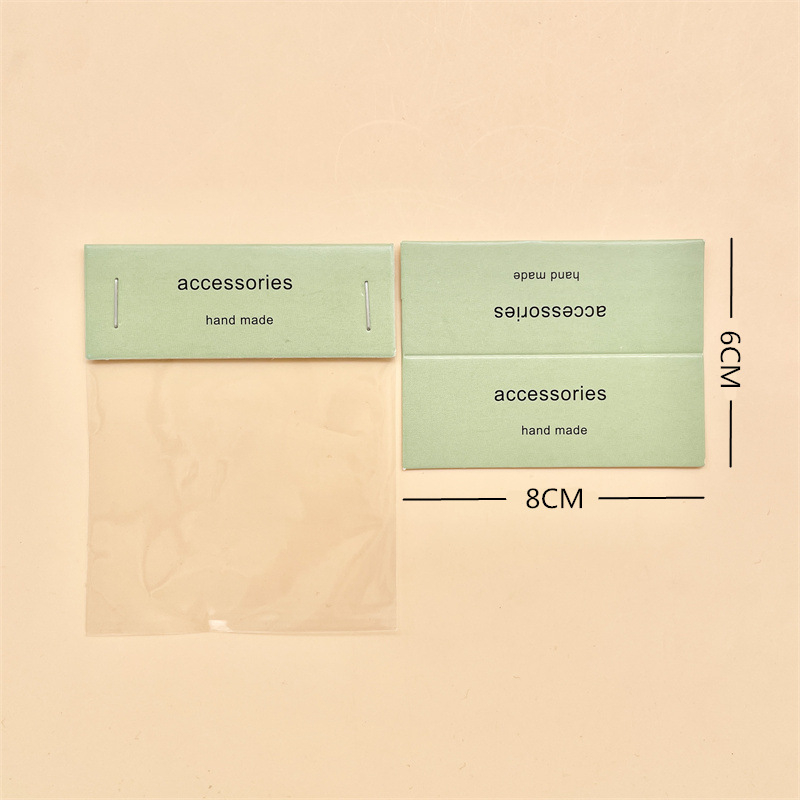Carte pliabilă din carton pentru ambalarea bijuteriilor – etichetă pentru accesorii de păr, breloc DIY cu elastic, accesorii pentru păr