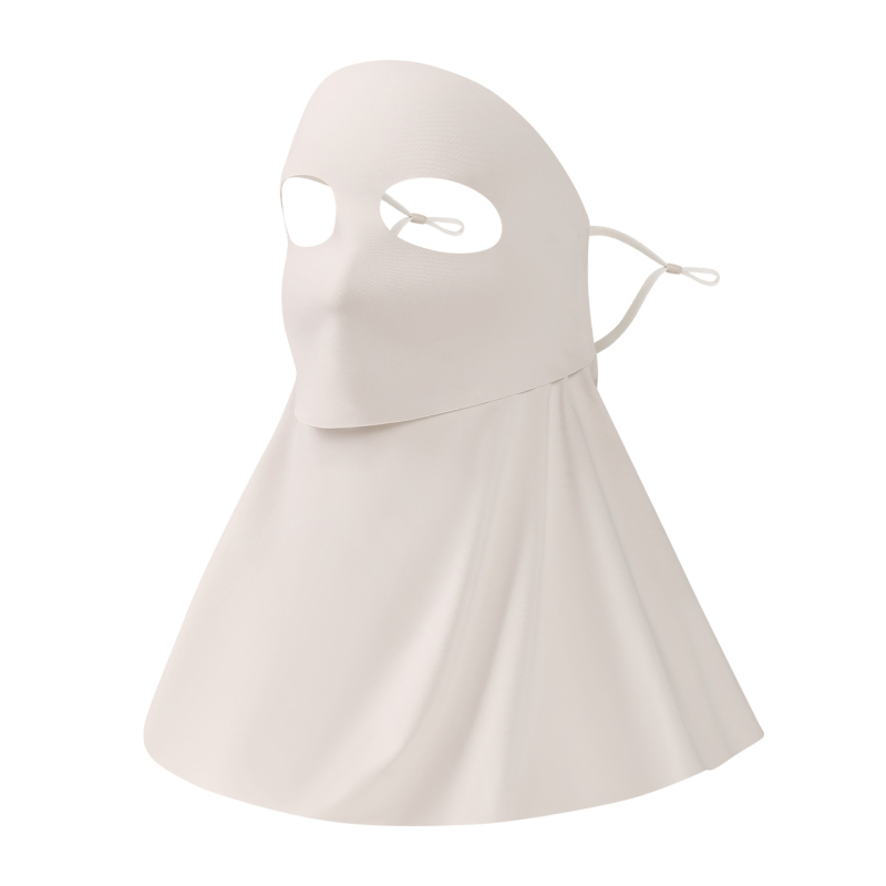 Varrat nélküli arcmaszk UV-védelemmel, Panda szem dizájn, lélegző ice silk, teljes arcot fedő Facekini