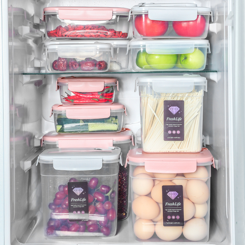 Recipient mare, transparent, pentru bucătărie, cereale și produse uscate, cutie de depozitare compatibilă cu cuptorul cu microunde