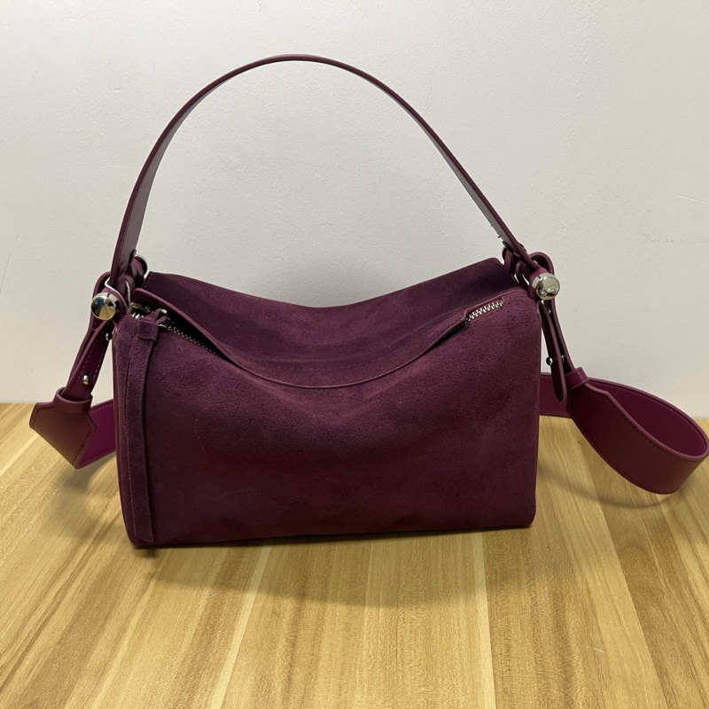 Ženska torba od kože prvog sloja s mat završnom obradom, jesen 2025, prava koža, svestrana torba za svakodnevnu uporabu - za rame i crossbody