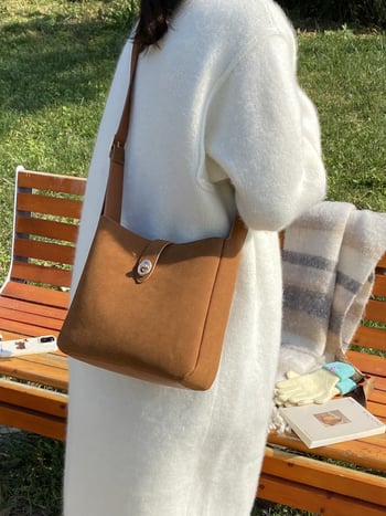 Ženska PU crossbody torba, jesen-zimska moda, jednostavan i svestran dizajn, velika zapremina, torba za mamu s luksuznom teksturom