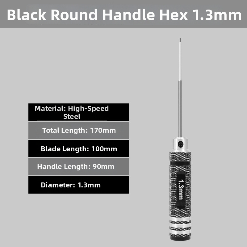 Set šesťhranných skrutkovačov pre modely lietadiel, veľkosti 1.27/1.3/1.5/2.5 mm, 6-hran, dĺžka 0.9