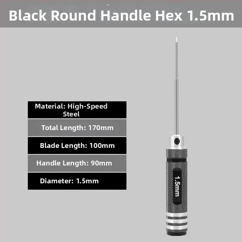 Set šesťhranných skrutkovačov pre modely lietadiel, veľkosti 1.27/1.3/1.5/2.5 mm, 6-hran, dĺžka 0.9