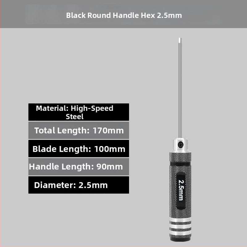 Set šesťhranných skrutkovačov pre modely lietadiel, veľkosti 1.27/1.3/1.5/2.5 mm, 6-hran, dĺžka 0.9