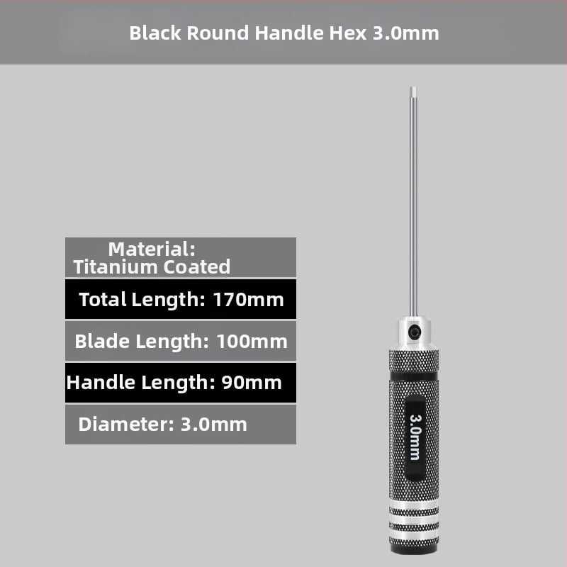 Set šesťhranných skrutkovačov pre modely lietadiel, veľkosti 1.27/1.3/1.5/2.5 mm, 6-hran, dĺžka 0.9