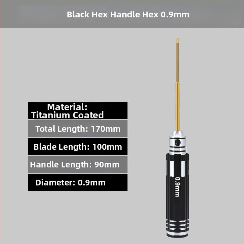 Set šesťhranných skrutkovačov pre modely lietadiel, veľkosti 1.27/1.3/1.5/2.5 mm, 6-hran, dĺžka 0.9