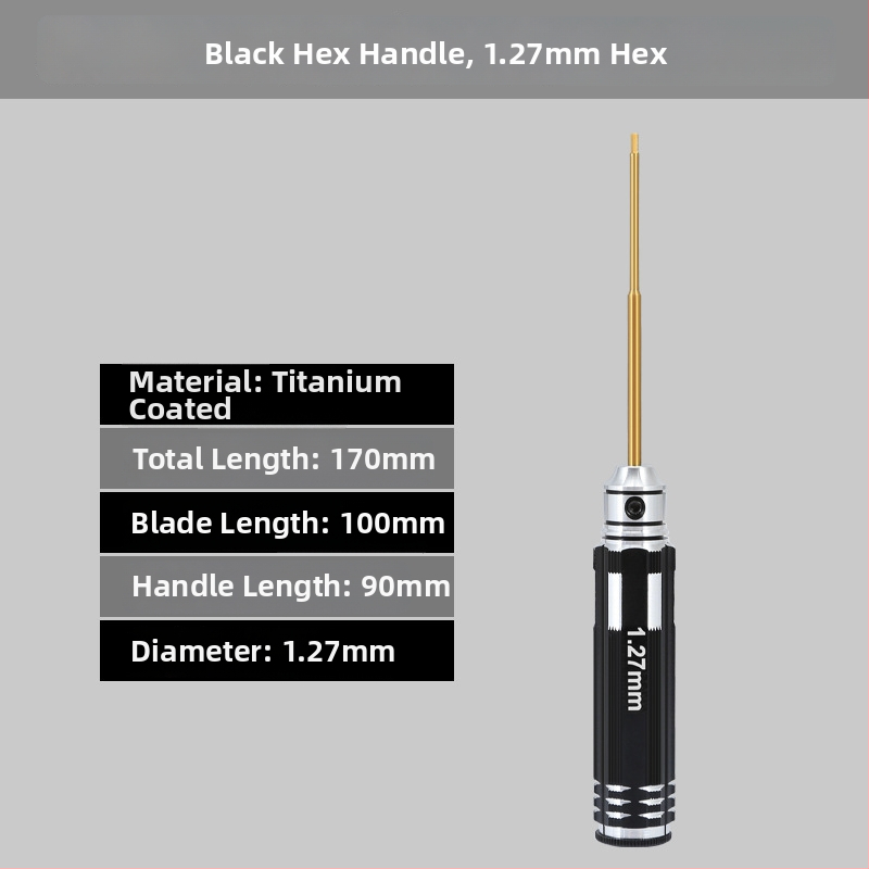 Set šesťhranných skrutkovačov pre modely lietadiel, veľkosti 1.27/1.3/1.5/2.5 mm, 6-hran, dĺžka 0.9