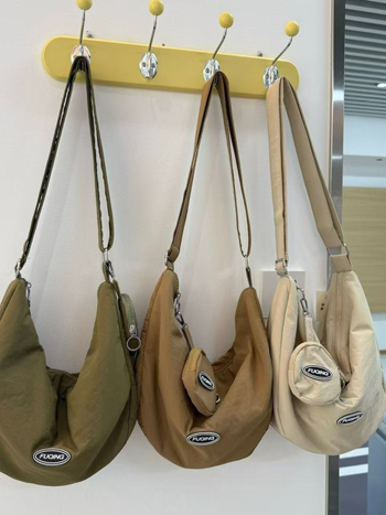 Ženska platnena torba s blok bojama, casual ramena torba u dumpling stilu, džep za ruž, sportska crossbody torba