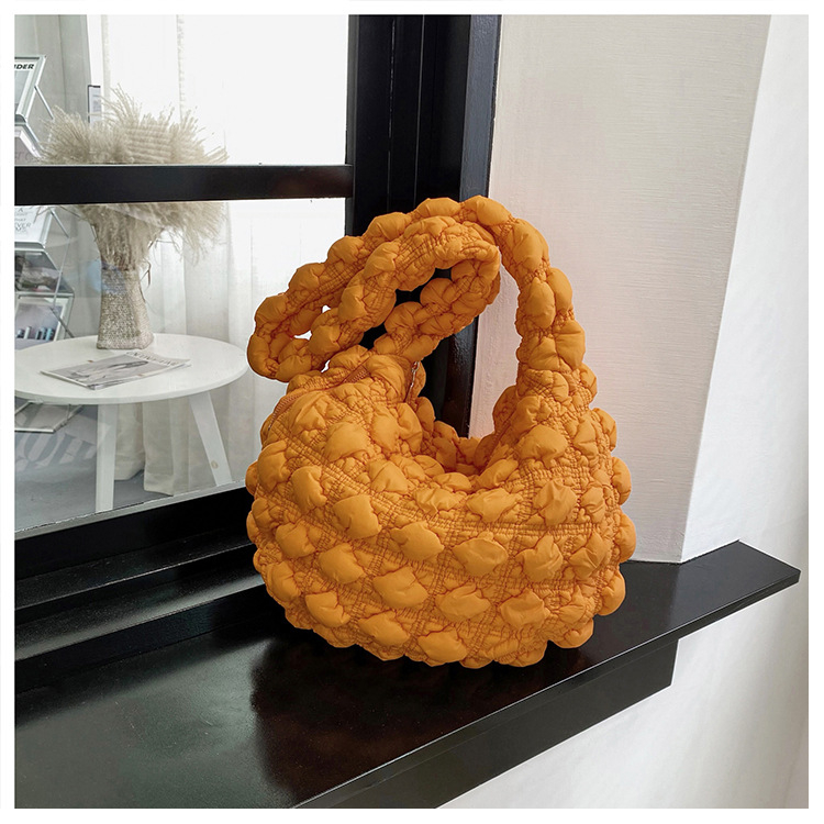 Ženska torba u korejskom stilu s plisiranom oblakom, velika kapaciteta, crossbody torba (dumpling bag)