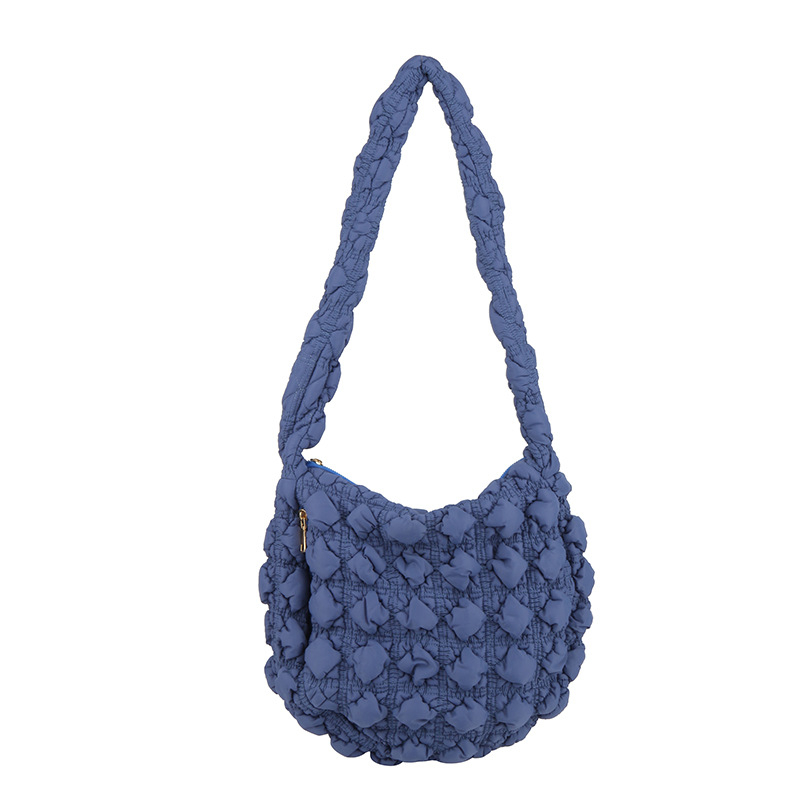 Ženska torba u korejskom stilu s plisiranom oblakom, velika kapaciteta, crossbody torba (dumpling bag)