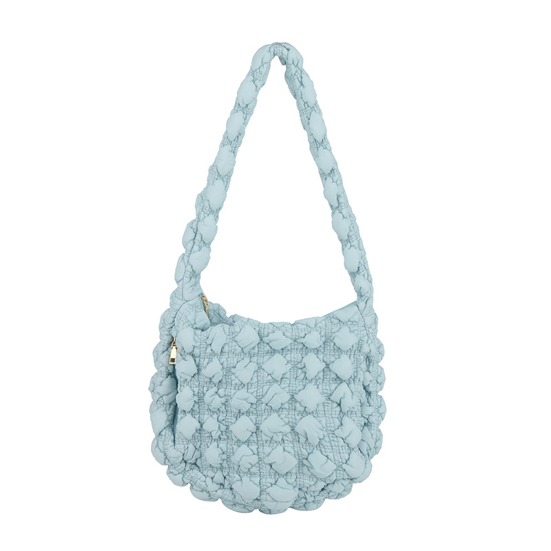 Ženska torba u korejskom stilu s plisiranom oblakom, velika kapaciteta, crossbody torba (dumpling bag)