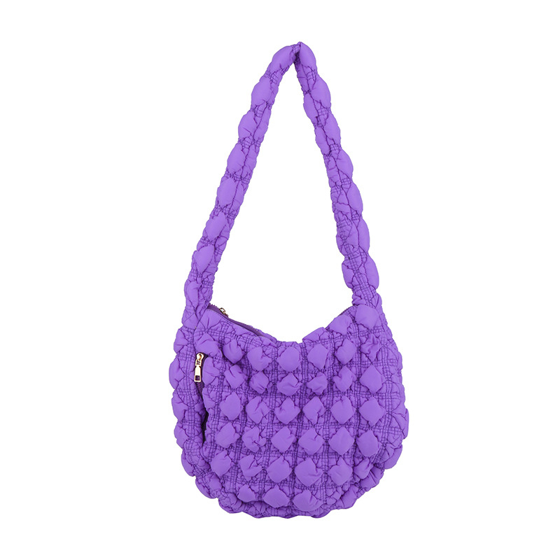 Ženska torba u korejskom stilu s plisiranom oblakom, velika kapaciteta, crossbody torba (dumpling bag)