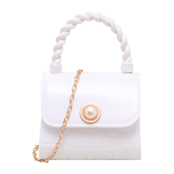 Nova mini jelly torbica s perlama i lancem, za rame ili crossbody, svjež stil, ljeto 2024