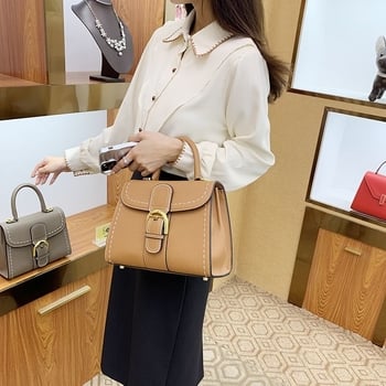 Ženska torbica 2025 — kožna crossbody torba sa sedlastim oblikom, kopčom u obliku potkove, vintage Kelly torba od prave kože
