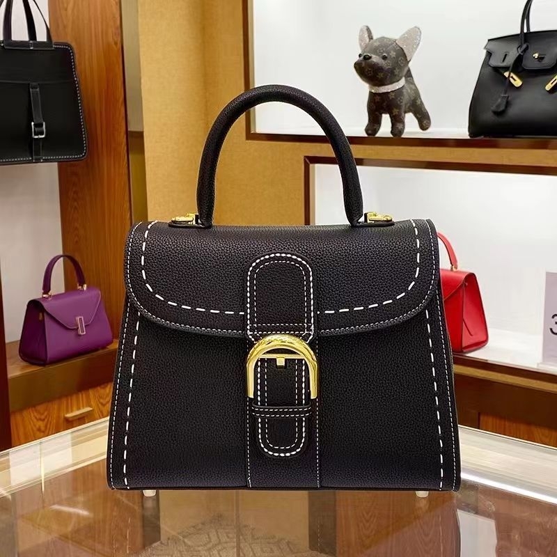 Ženska torbica 2025 — kožna crossbody torba sa sedlastim oblikom, kopčom u obliku potkove, vintage Kelly torba od prave kože