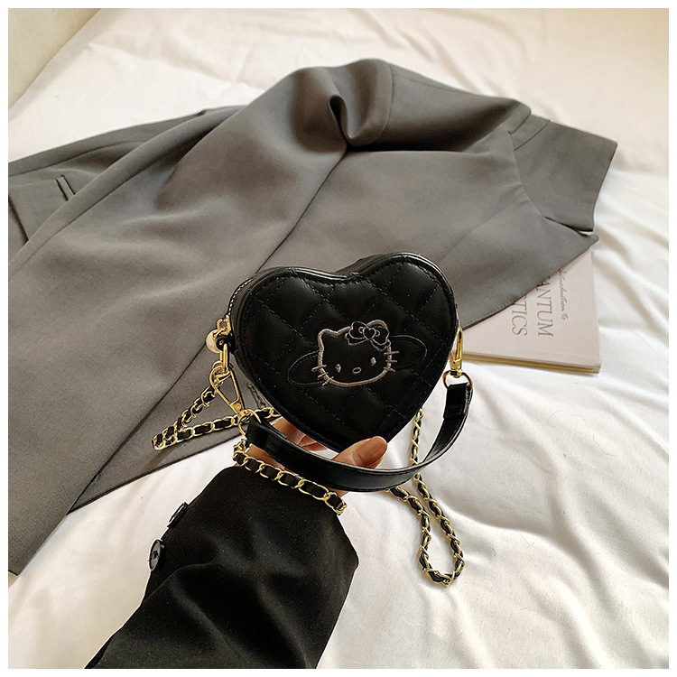 Korejski inspirirana mini torbica s mačjim motivom, džep za ruž, elegantna ramena i crossbody torba