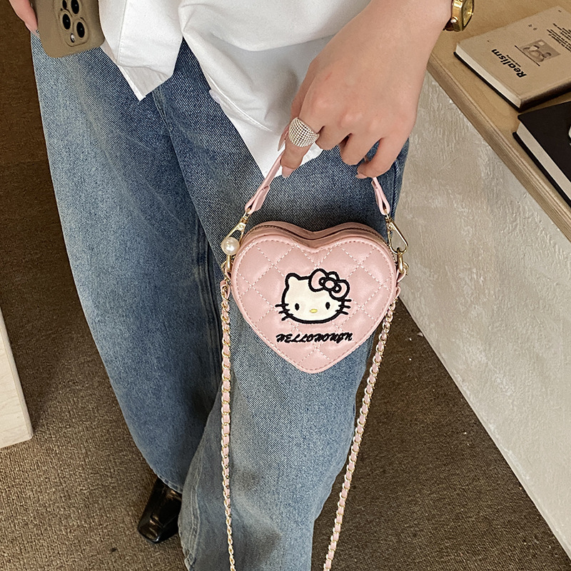 Korejski inspirirana mini torbica s mačjim motivom, džep za ruž, elegantna ramena i crossbody torba