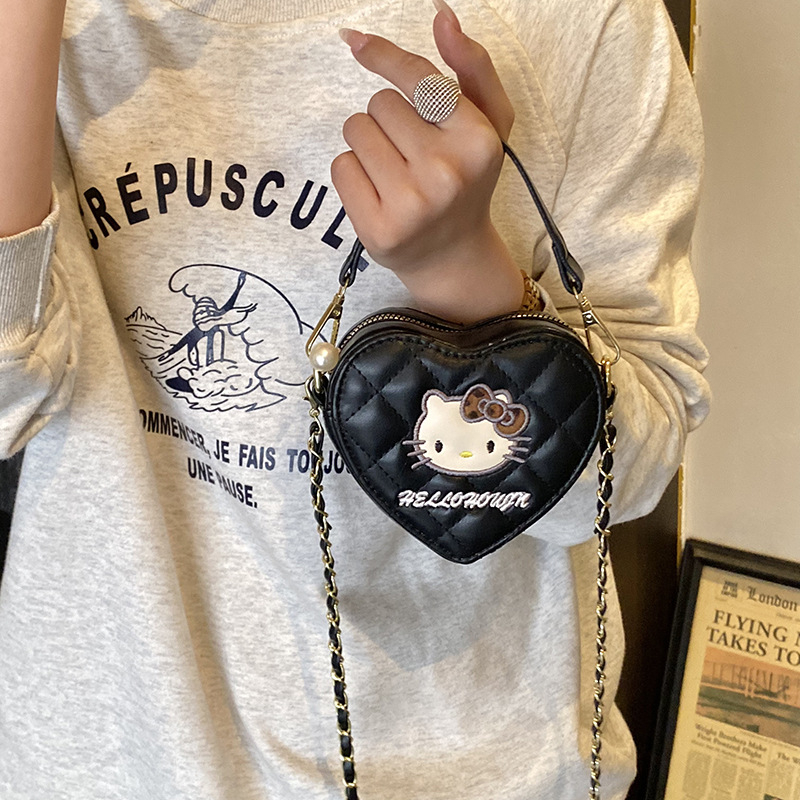 Korejski inspirirana mini torbica s mačjim motivom, džep za ruž, elegantna ramena i crossbody torba